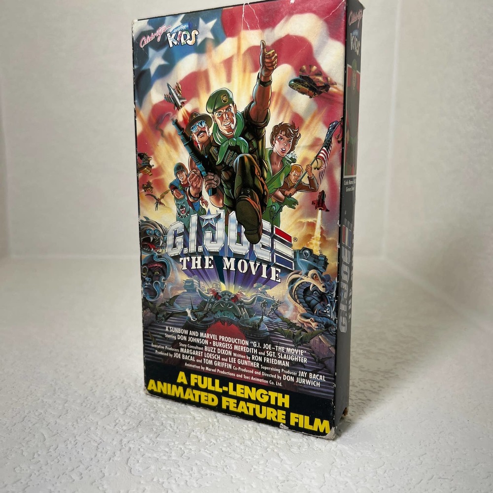 GI JOE: The Movie (VHS,‎ 1987) Full Length Animated Feature Film 93 Mins Hasbro